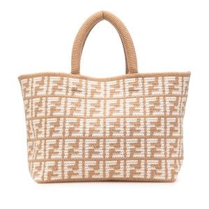 Pre-Loved Fendi Large Zucca Cashmere Shopper Tote